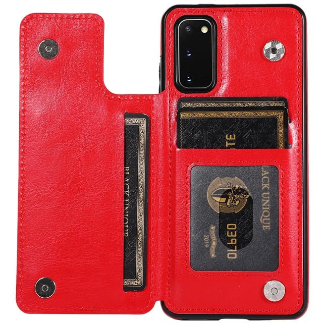 Luxury Leather  Phone Case For Samsung Note 8 With Card Holder (For 4 Cards)