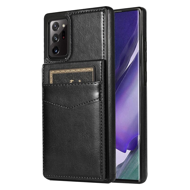 für Samsung Galaxy 5 Karten mit Standfuß (Lederoptik) Mobile Phone cases Handyhülle mit Kartenfach For Galaxy Note 8 Black