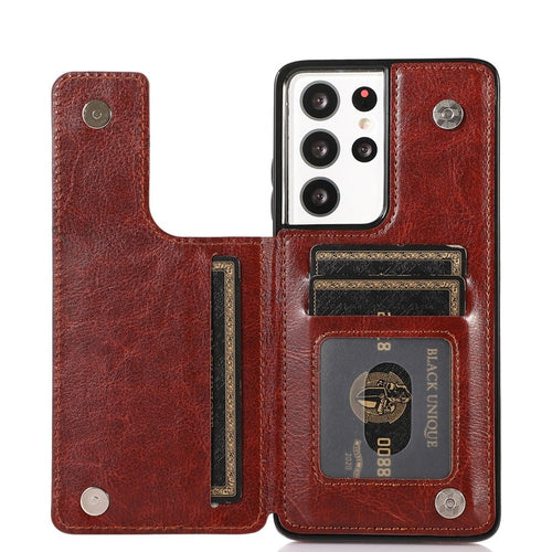 Luxury Leather  Phone Case For Samsung Galaxy S9 With Card Holder (For 4 Cards)