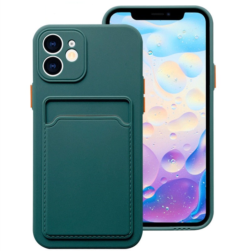 iPhone Silicon Case With Card Slot (Card Slot For 1 Case)