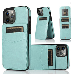 Leatheroid iPhone Case With (Slots To Hold 5 Cards)