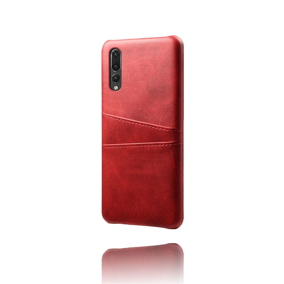 Huawei Leather-Look Case With Card Slots (For 2 Cards)