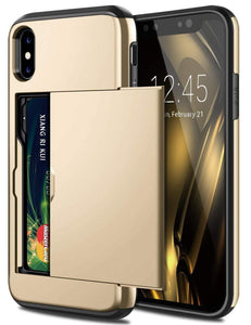 für Apple iPhone X Serie (2 Karten) Mobile Phone cases Md Trade Austria Gold For iPhone XS MAX