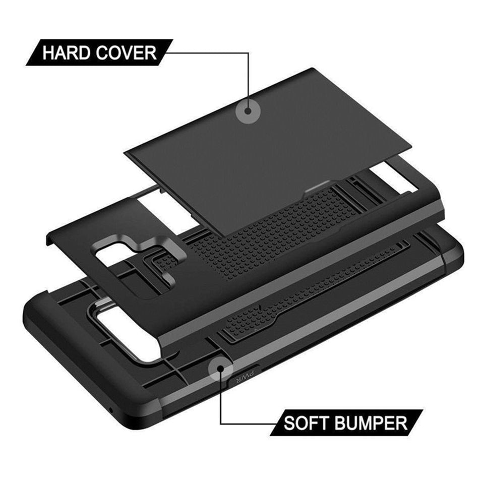 Samsung Phone Case With Card Slot ( Card Slot For 2 Cards)