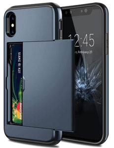 für Apple iPhone X Serie (2 Karten) Mobile Phone cases Md Trade Austria Navy Blue For iPhone XS MAX