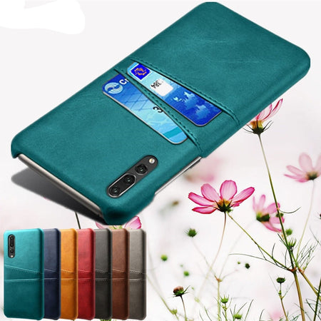 Huawei Leather-Look Case With Card Slots (For 2 Cards)