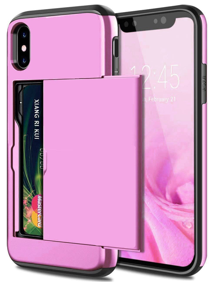 für Apple iPhone X Serie (2 Karten) Mobile Phone cases Md Trade Austria Pink For iPhone XS MAX