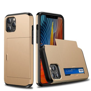 für Apple iPhone 6 Serie (2 Karten) Mobile Phone cases Handyhülle mit Kartenfach Golden For iPhone 6 Pius