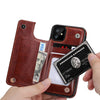 Luxury Leather iPhone Case With Card Holder(For 4 Cards)