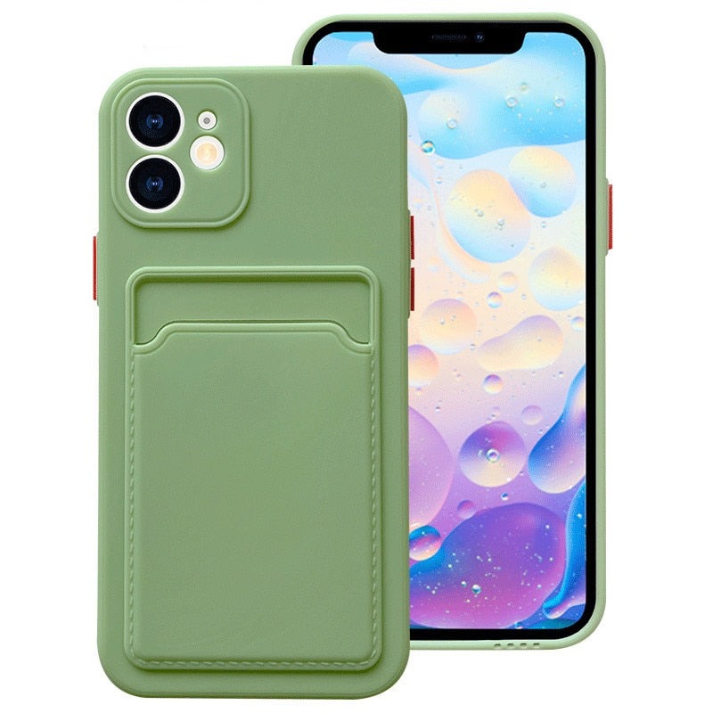 iPhone Silicon Case With Card Slot (Card Slot For 1 Case)