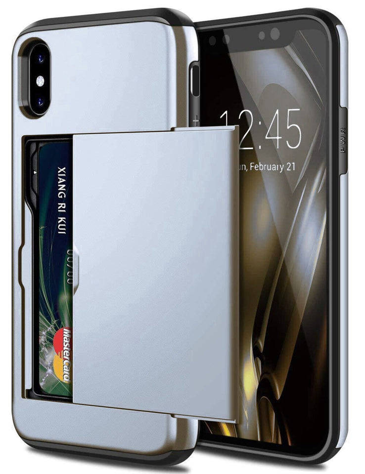 für Apple iPhone X Serie (2 Karten) Mobile Phone cases Md Trade Austria Silver For iPhone XS MAX