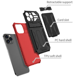 iPhone Case With Kickstand & Card Slot (Card Slot For 3 Cards)