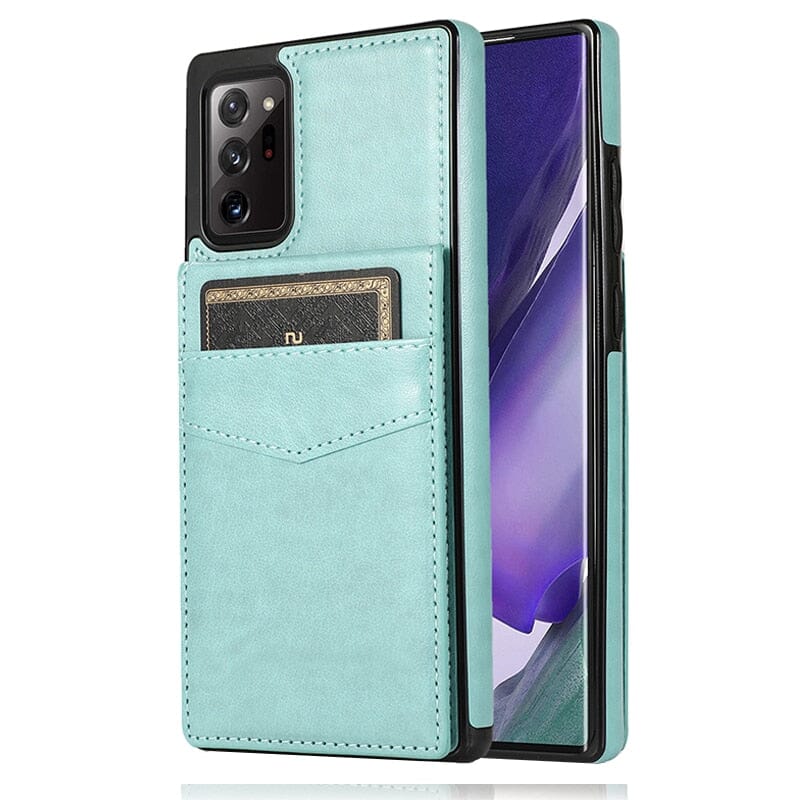 für Samsung Galaxy 5 Karten mit Standfuß (Lederoptik) Mobile Phone cases Handyhülle mit Kartenfach For Galaxy Note 8 Green