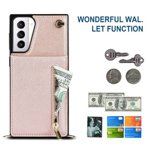 Zipper Wallet Phone Case for Samsung Galaxy