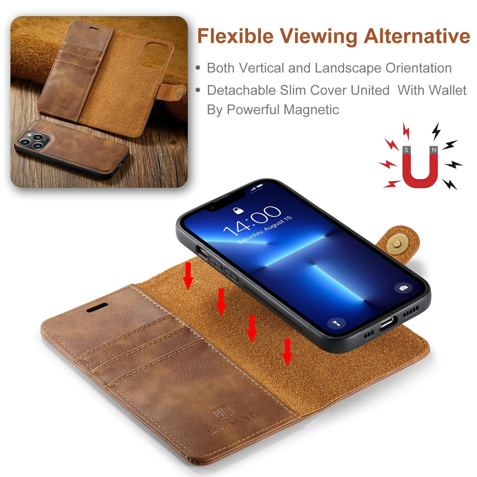 Abnehmbare Wallet-Leder Hülle für iPhone 6 Serie