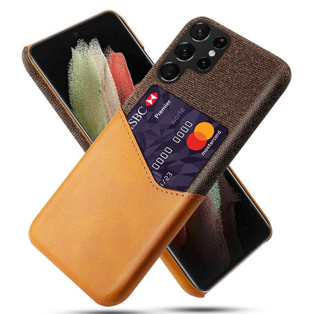 LEATHER PHONECASE WITH CARD SLOT FOR SAMSUNG GALAXY S21 SERIES (HOLDS 1 CARD)