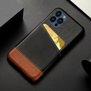 iPhone Leather-Look Case With Card Slot (For 1 Card)