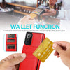 LEATHER PHONE CASE FOR SAMSUNG GALAXY NOTE 20 SERIES WITH CARD SLOT TO HOLD 5 CARDS