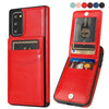 LEATHER PHONE CASE FOR SAMSUNG GALAXY NOTE 20 SERIES WITH CARD SLOT TO HOLD 5 CARDS