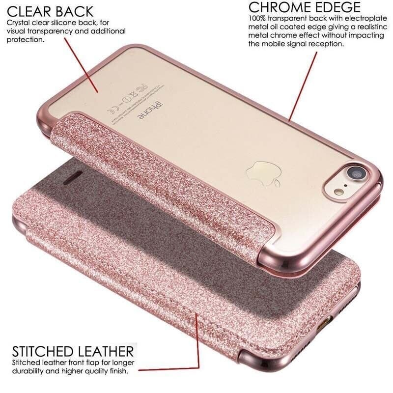 Bling Leder + TPU Handy Hülle für iPhone 11 Serie