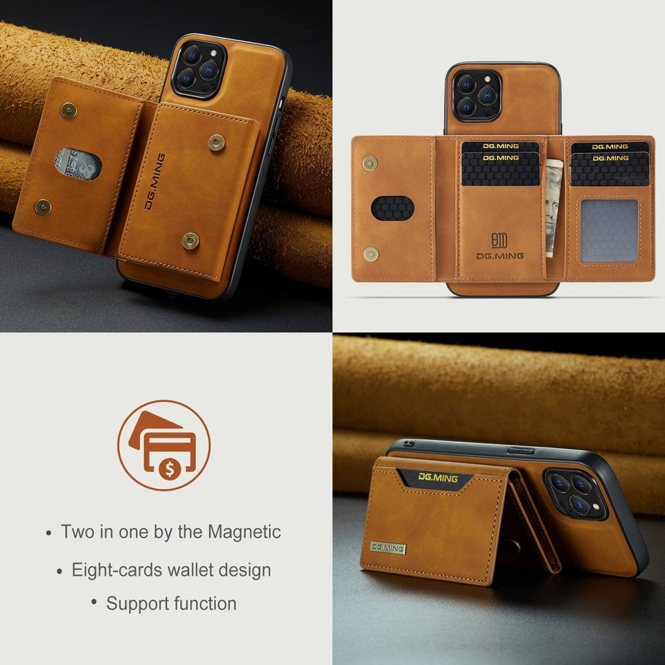 Handyhüllen mit magnetischem, abnehmbarem Kartenfach für Apple iPhone 13 Serie Handyhulle Handyhülle mit Kartenfach 