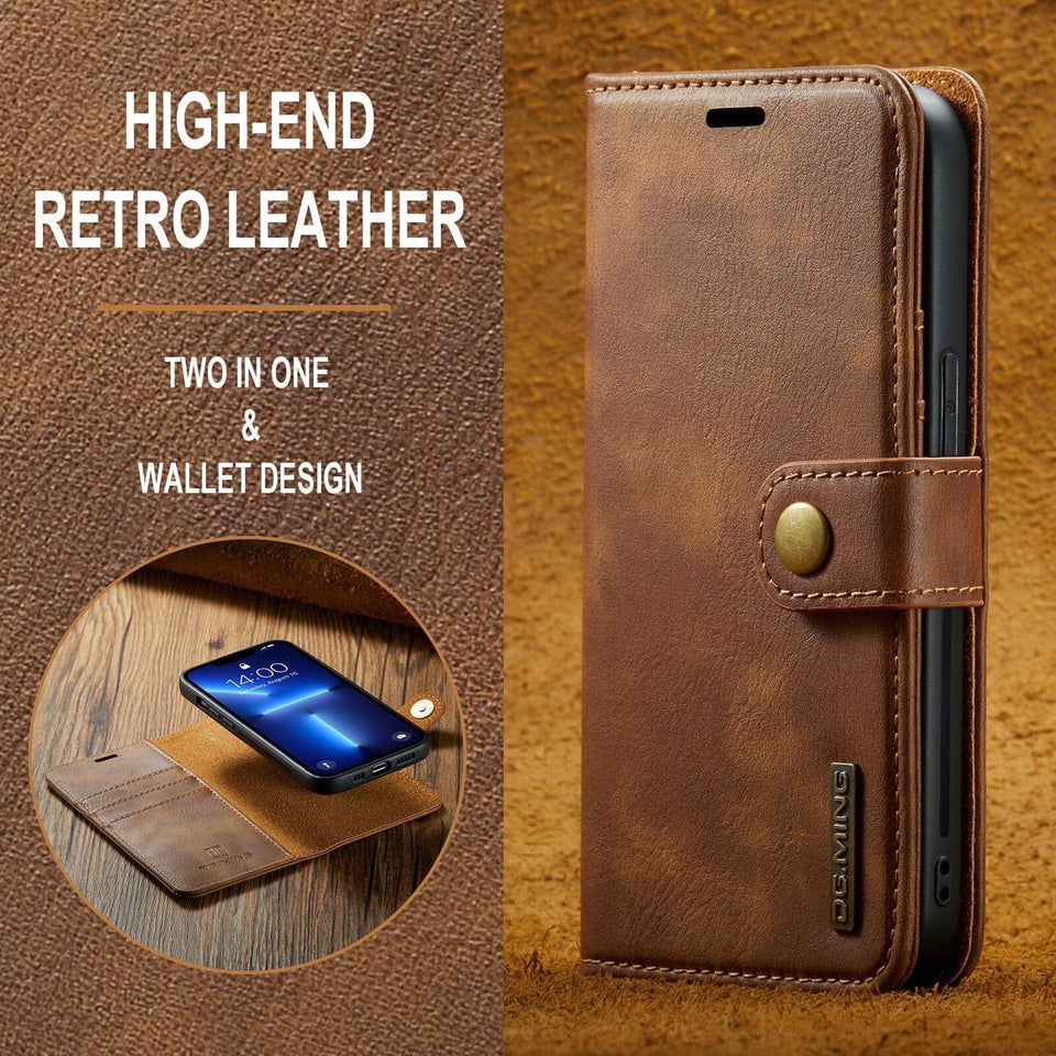 Abnehmbare Wallet-Leder Hülle für iPhone 14 Serie